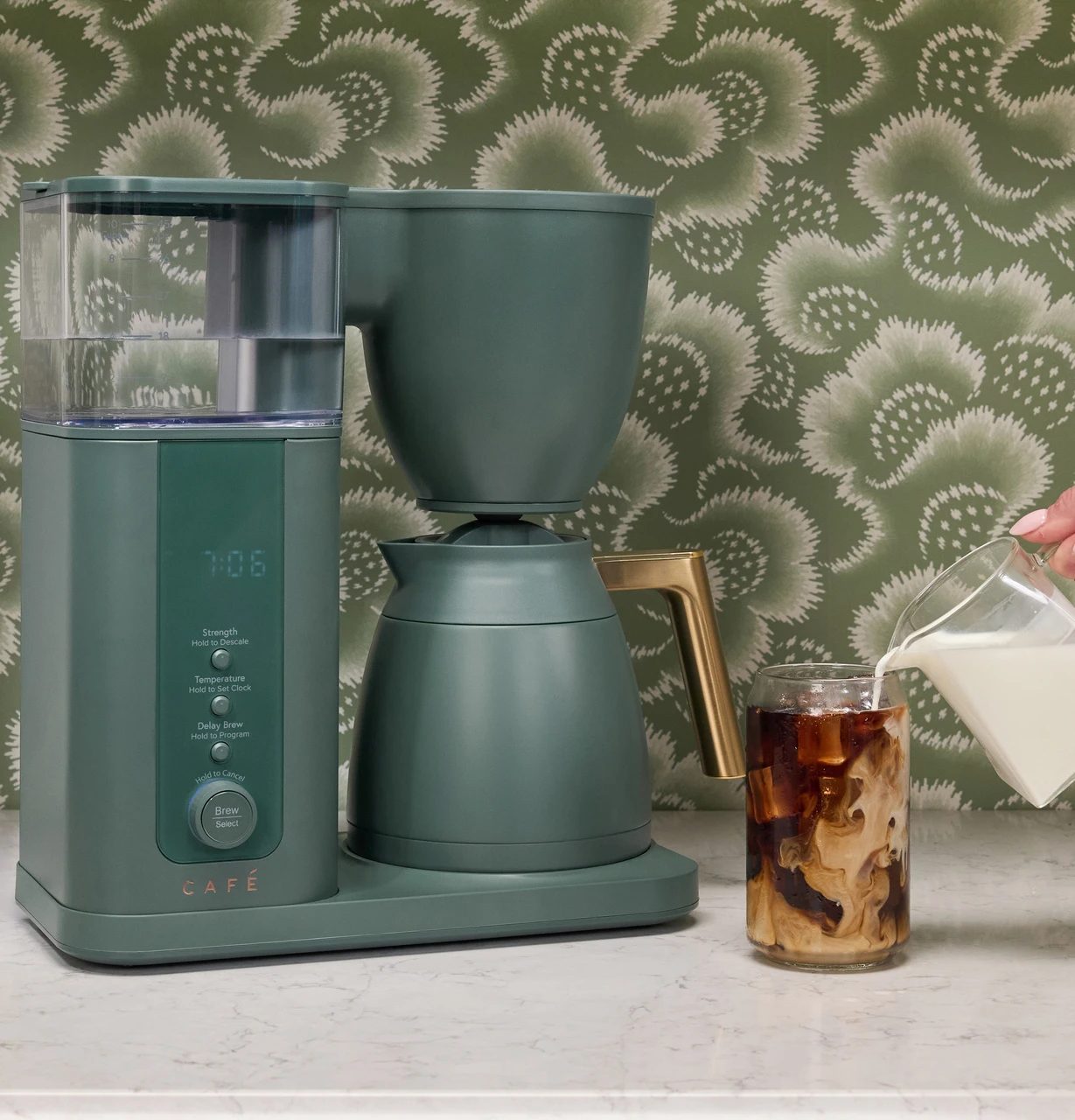 Café Appliances Specialty Drip coffee maker with thermal carafe (10 cup) in a kitchen