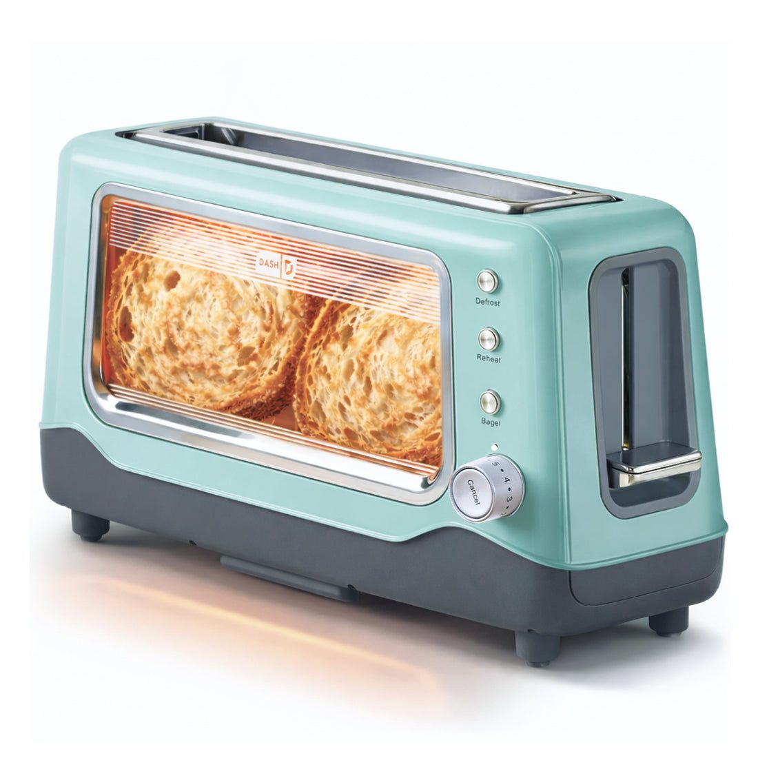 Dash Clear View toaster in a kitchen