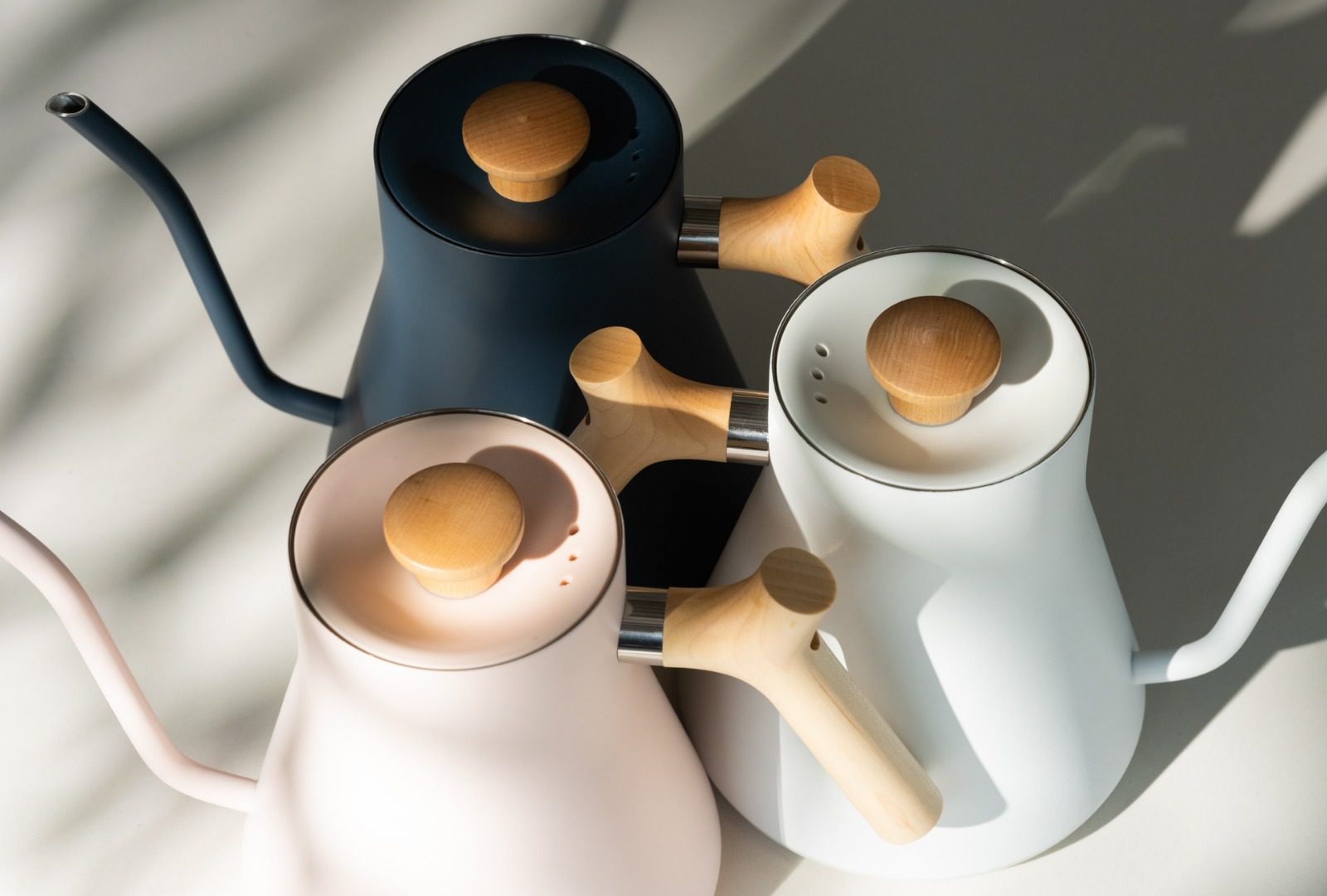 A Fellow Stagg EKG Pro kettle on a counter