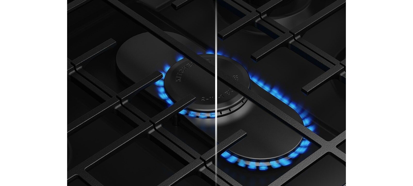 A 2-in-1 center burner