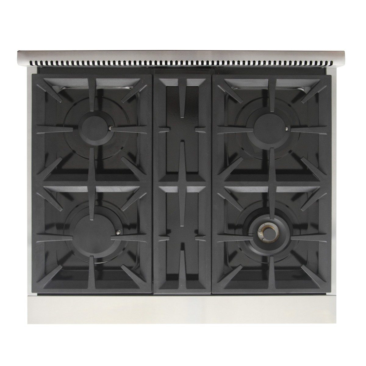 Continuous cast-iron grates
