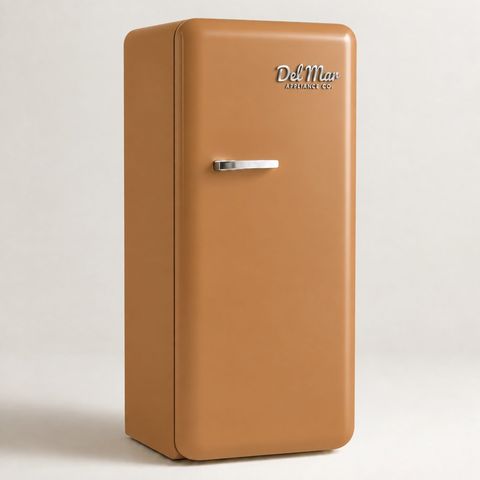 The Del Mar retro refrigerator in Sunset Cliffs Orange