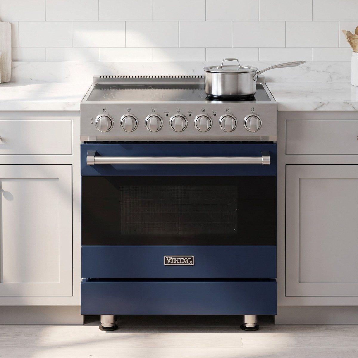 Viking 3 Series 30 in. electric range in a kitchen