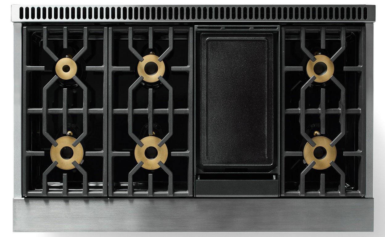 Six burners and a griddle