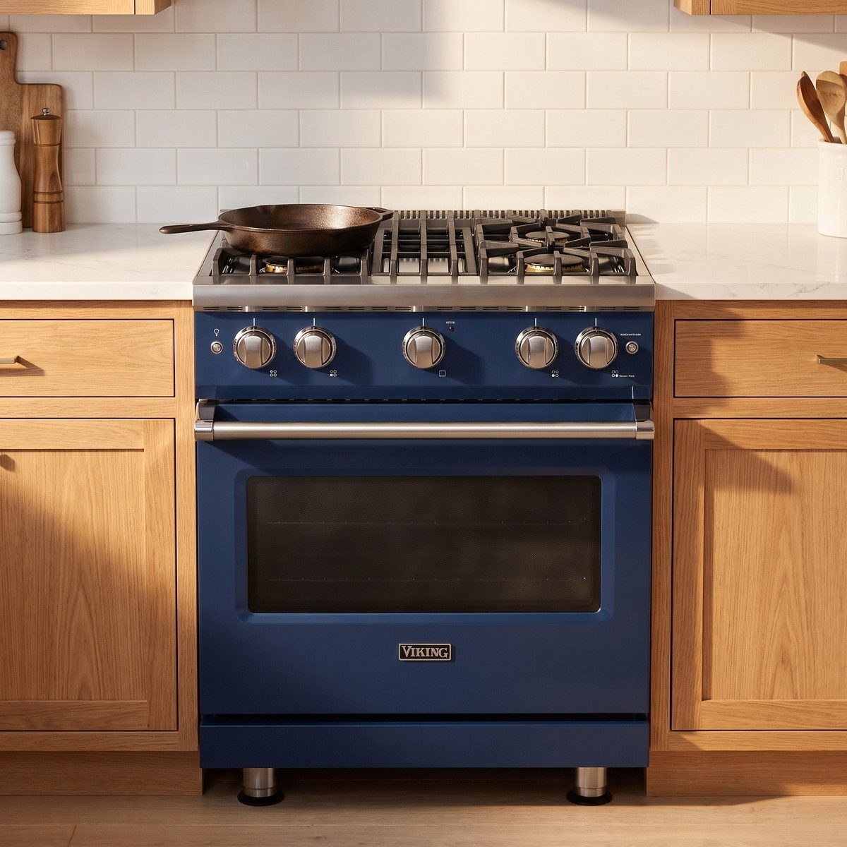 Viking 5 Series 30 in. gas range in a kitchen