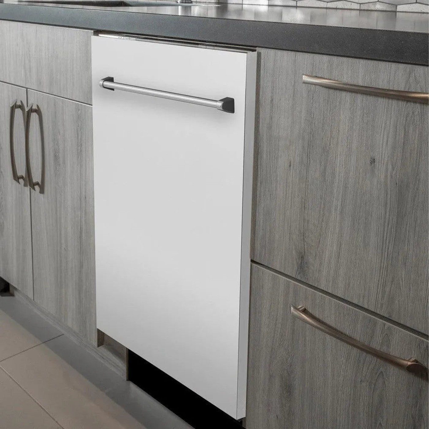 ZLINE 24 in. dishwasher in a kitchen