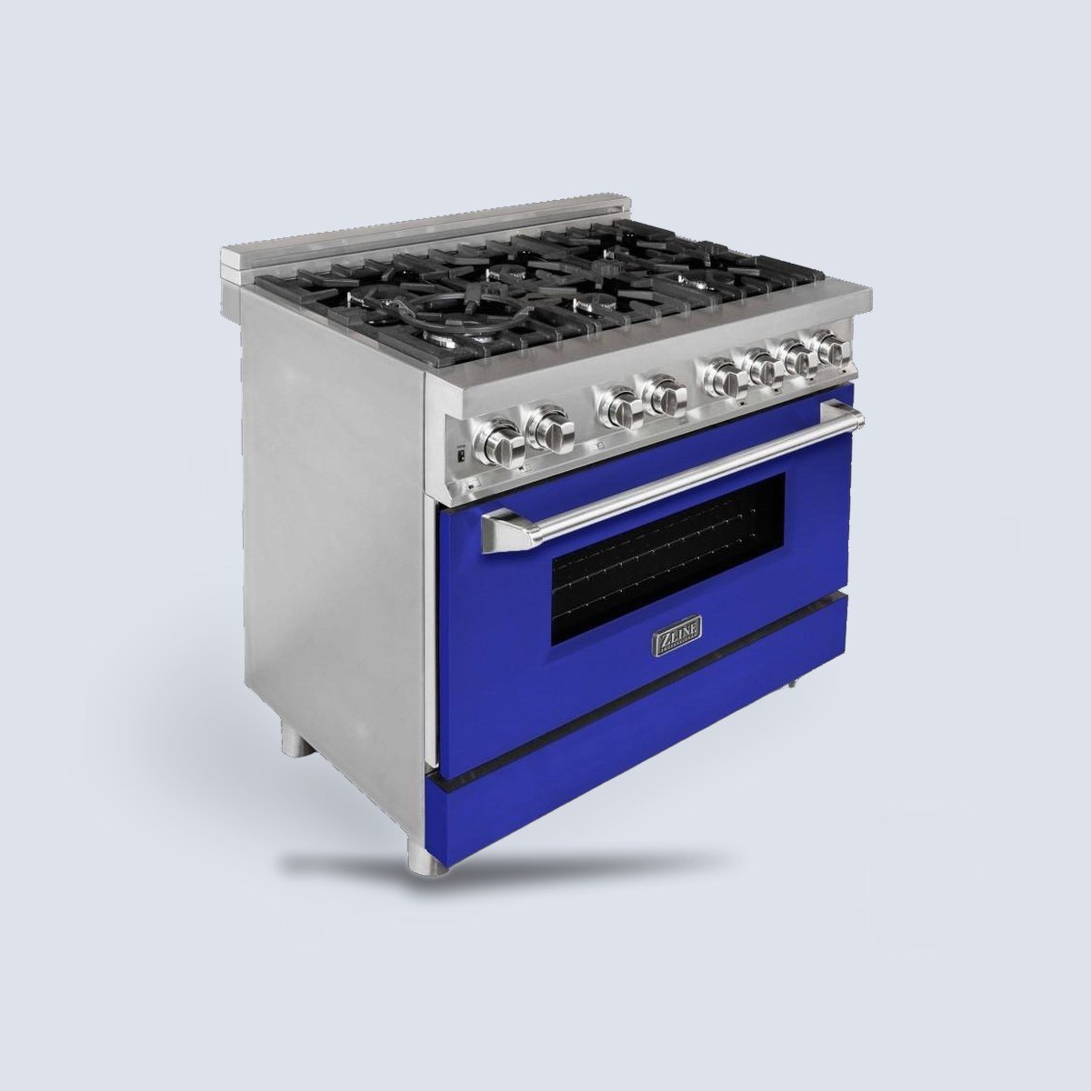 ZLINE Legacy 36 in. dual-fuel range in Blue Matte